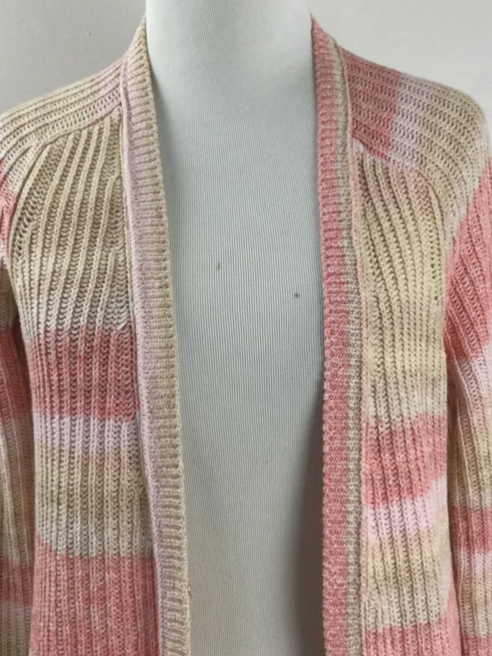 Tory Burch Erin Striped Open Front Cardigan s